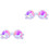 2Pcs Transparent Diffraction Glasses Sturdy Kaleidoscope Eyeglass Prop 3