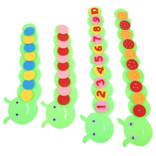 16Sets Non-Woven DIY Cognitive Toy Assorted Colors Kids Math Board 2
