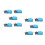 10Pcs Digital Temperature Humidity Sensor Module Blue Polymer Material 5