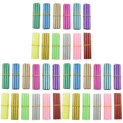 180Pcs Mini Hot Melt Adhesive Sticks Assorted Colors for DIY Bonding 1