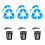 Set Of 2 Trash Can Recycle Sticker Garbage Classification Stickers 1