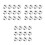 60Pcs White Math Teaching Set for Interactive Kids Learning Games 9