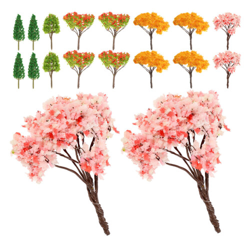 60Pcs Compact Plastic Miniature Trees for DIY Landscapes and Scenery 1