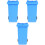 6Pcs Blue Desktop Trash Cans Multi-Functional Kitchen Holders 4