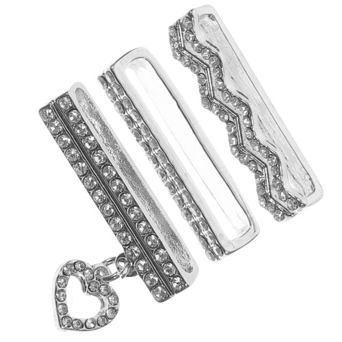 15Stk Silikon Uhrband Ringe Silbrig Elegant Leicht 1