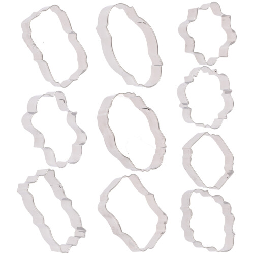 40Pcs Metal Cookie Molds Silver Cookie Cutter Set for DIY Baking 1