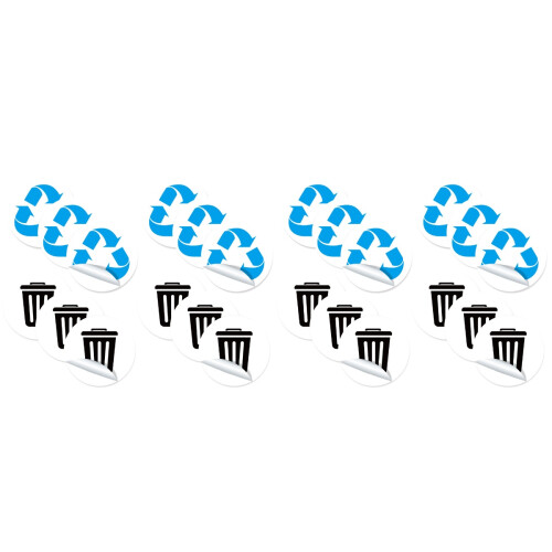 Set Of 2 Trash Can Recycle Sticker Garbage Classification Stickers 1