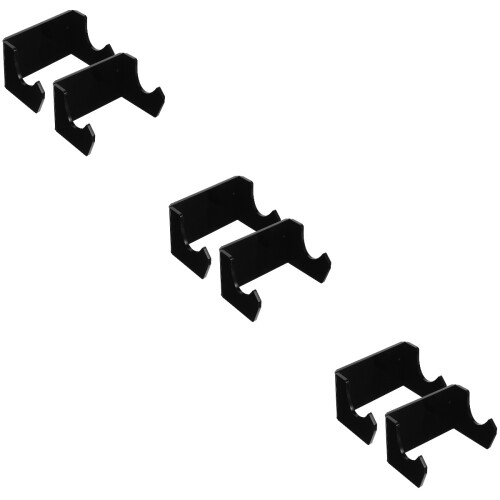 6Pcs Acrylic Skateboard Display Rack Wall-Mounted Black Holder 2