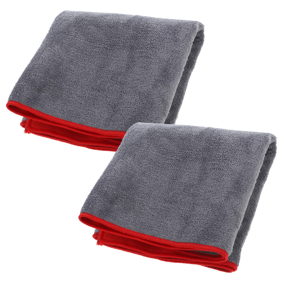 6Pcs Absorbent Suede Cleaning Cloths For Car Drying Auto Towels Grey 3631488168769