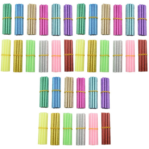 180Pcs Mini Hot Melt Adhesive Sticks Assorted Colors for DIY Bonding 2