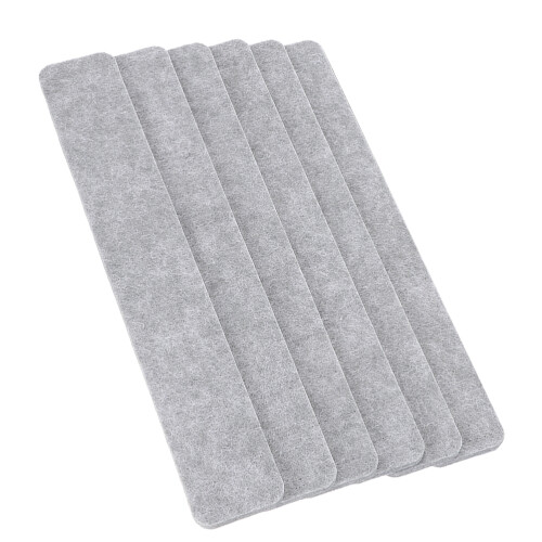 24Pcs Self-Adhesive Felt Pin Board Strips Light Grey for Office Decor 2
