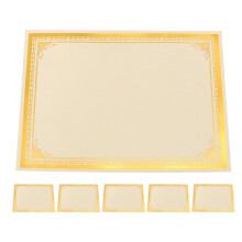 12Pcs Certificate Paper with Gold Border for Graduation Awards