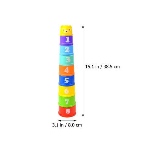 2Sets Multi ABS Kids Educational Block Column Toys for Early Learning 2