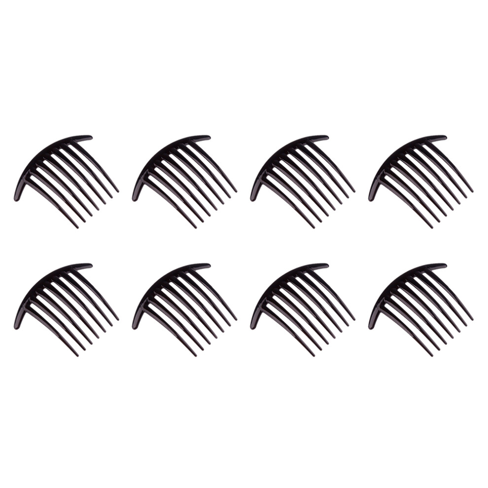 Vaguelly 24Pcs Black Hair Side Combs Plastic Hair Styling Combs For Daily Use