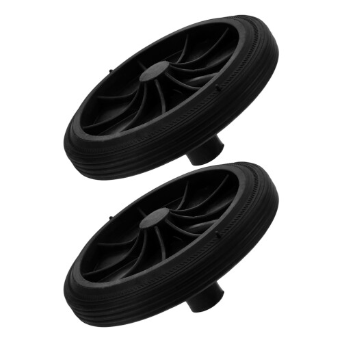 4Pcs Outdoor Trash Can Wheels Replacement Durable Black Plastic Rubber 1