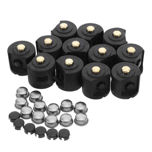 24Sets Mini Switch Cap Silver Waterproof Protective Flashlight Cover 2