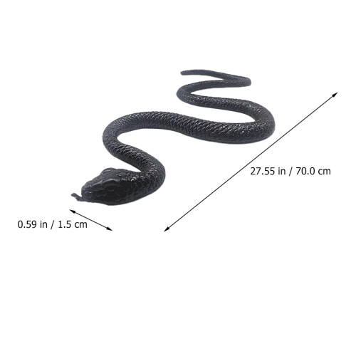 14Pcs Creative Black Snake Models Durable Safe Prank and Tabletop Toys 1