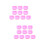 20Pcs Durable Pink Silicone Soap Cake Mold Microwave Oven Safe 7