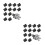24Sets Mini Switch Cap Silver Waterproof Protective Flashlight Cover 10