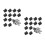 24Sets Mini Switch Cap Silver Waterproof Protective Flashlight Cover 7