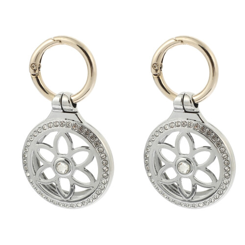 2pcs Key Chain Diamond Tag Metal Simple 1
