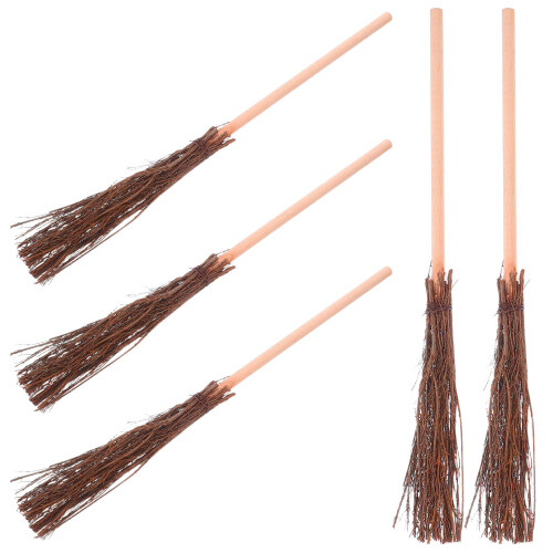 15Pièces Balais Mini En Bois Faits Main Déco Micro Paysage Café 1