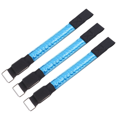 6 Pcs LED Glowing Armbands For Night Running Blue