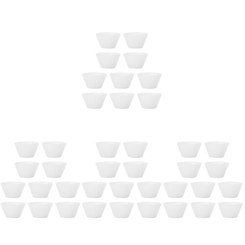 40Pcs DIY Silicone Mixing Cups Epoxy Glue Craft Tools Flexible White 1
