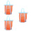 3Pcs Nylon Drawstring Mesh Beach Bags Orange for Shells Toys Storage 8
