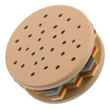 3Pcs Wooden Burger Stacking Toys Building Blocks Puzzle For Kids