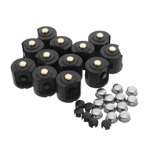 24Sets Mini Switch Cap Silver Waterproof Protective Flashlight Cover 1