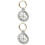 2pcs Key Chain Diamond Tag Metal Simple 5
