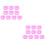 20Pcs Durable Pink Silicone Soap Cake Mold Microwave Oven Safe 6