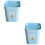 2Pcs Sky-Blue Plastic Garbage Can Waste Bin for Home Office Bathroom 7
