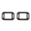 2Pcs Handheld Barber Mirrors with Foam Back Lightweight Black Design 8
