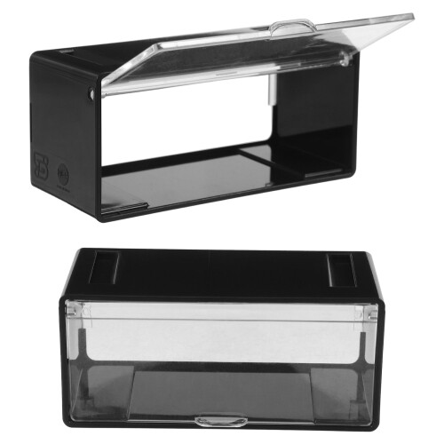 10Pcs Black Plastic Mini Car Display Boxes Stackable Storage for Kids 1