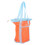 3Pcs Nylon Drawstring Mesh Beach Bags Orange for Shells Toys Storage 3