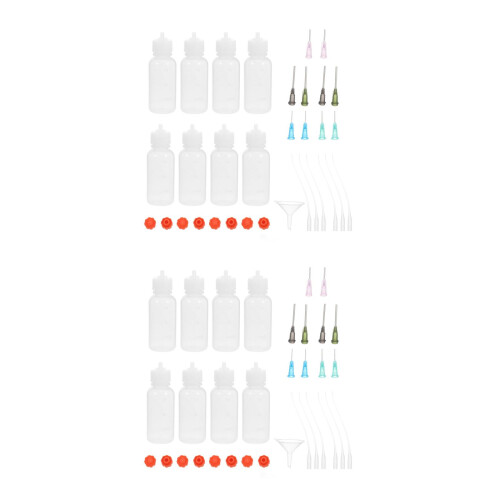 2Sets Multi Pe Needle Tips Bottles Portable Precision Glue Applicator 2