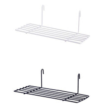 4Pcs Black Wire Straight Shelf Rack for Kitchen and Closet Storage