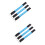 6 Pcs LED Glowing Armbands For Night Running Blue 7
