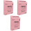 3Pcs Pink Iron Mailbox Wall Mount Suggestion Box for Home Office Use 5