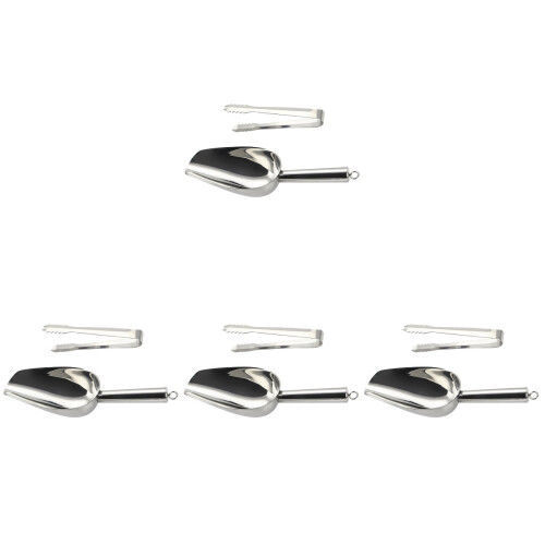 4Sets Eiswürfel- -Set Mit Zangen, Handlich Silber 2
