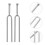4 Pieces fork Keys Guitar Tuner Clip Electric Silver 7