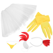 4Sets Easter Chick Headband Set with Tutu Skirt Assorted Color Costume