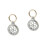2pcs Key Chain Diamond Tag Metal Simple 4