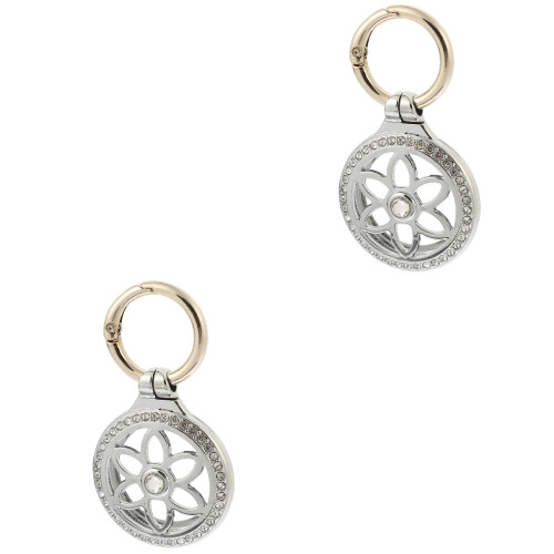 2pcs Key Chain Diamond Tag Metal Simple 2