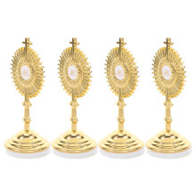 8Pcs Standing Catholic Metal Cross in Gold for Christian Home Decor