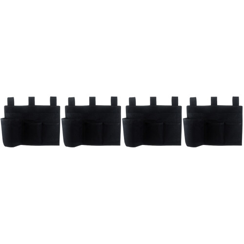 4Pcs Black Bedside Hanging Organizers for Storage and Dormitory Use 2