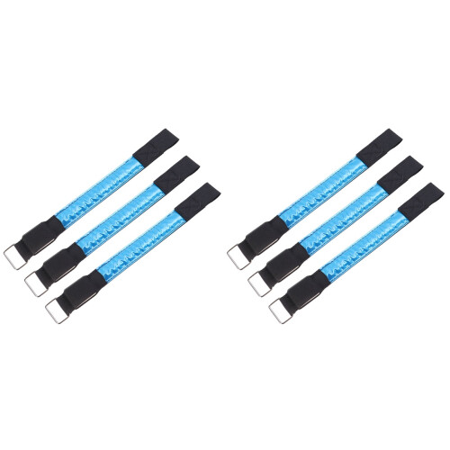 6 Pcs LED Glowing Armbands For Night Running Blue 1