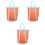 3Pcs Nylon Drawstring Mesh Beach Bags Orange for Shells Toys Storage 5